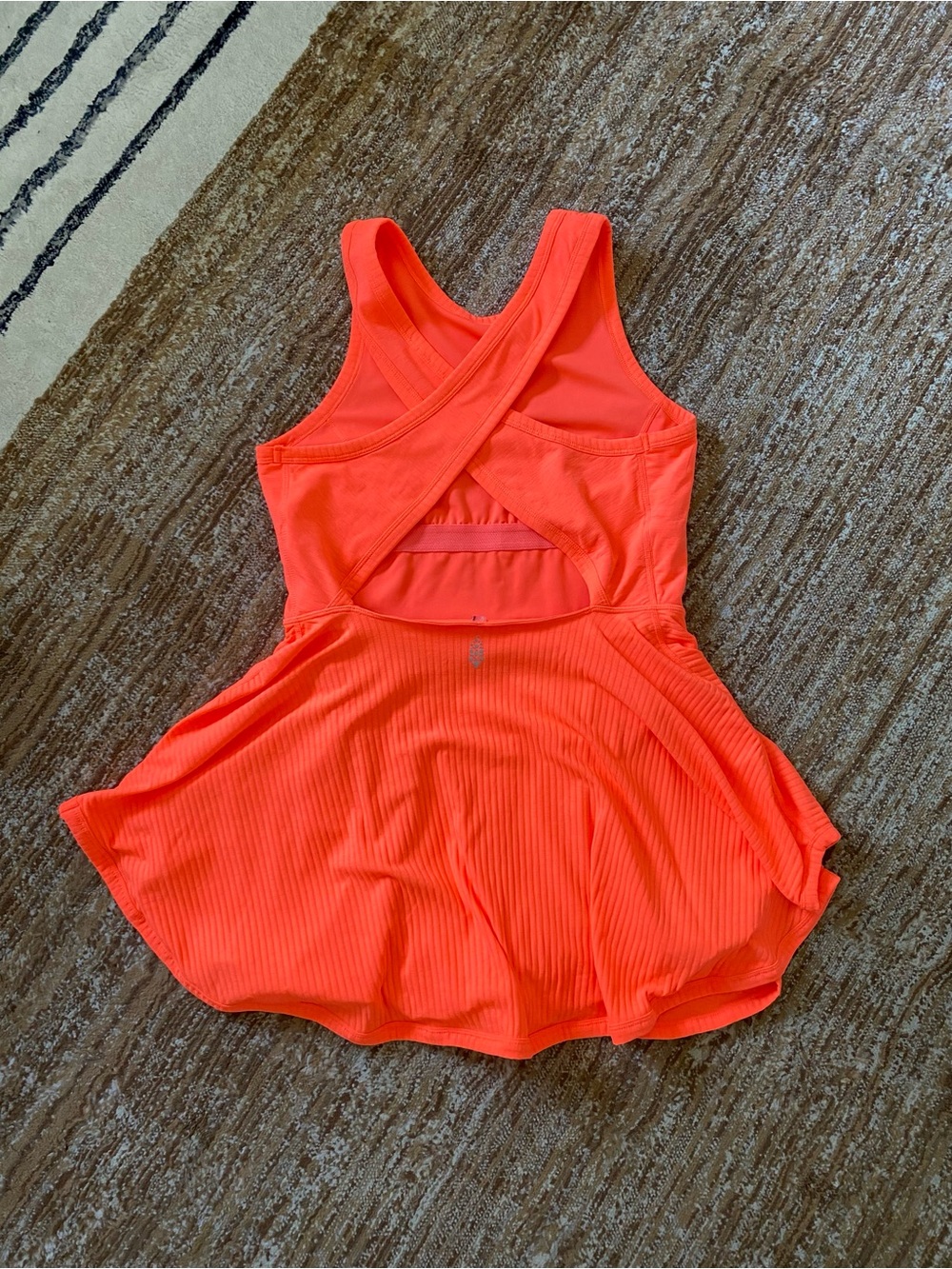 New Free People Kiss My Aces Tennis Dress- neon coral - Picture 4 of 7